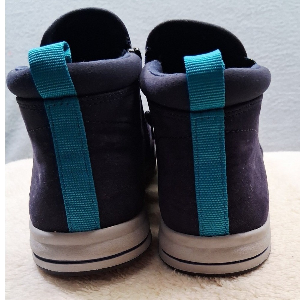 Clark Cloudsteppers Suade High Top Blue Women Shoes Zip Size 7.5 - Picture 3 of 6